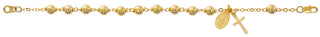 Gold Plate Rosary Bracelet Br