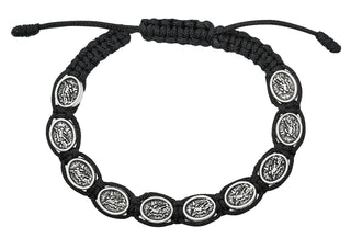 Black Corded Cross Bracelet