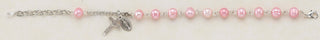 4mm Blue Tin Cut Rosary Bracelet