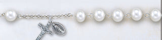 4mm Pink Swarovksi and Pearl Rosary Bracelet