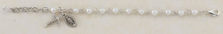 8mm Sterling Saint Therese Rosary Bracelet