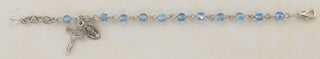 Genuine Blue Agate Rosary Bracelet