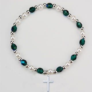 Youth Emerald Stretch Bracelet
