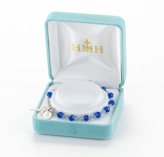 5mm Caribbean Blue Rosary Bracelet