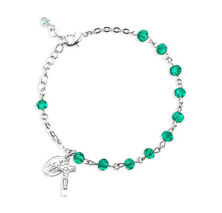 5Mm Emerald Rosary Bracelet