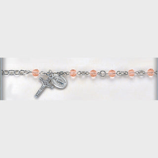 Light Rose Finest Austrian Crystal Heart Shaped Bracelet