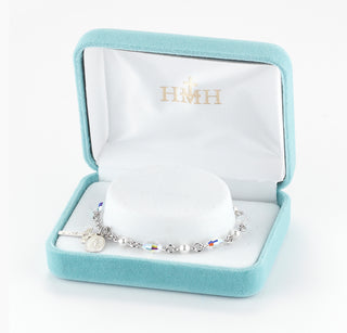 Aqua Finest Austrian Crystal Butterfly Bracelet