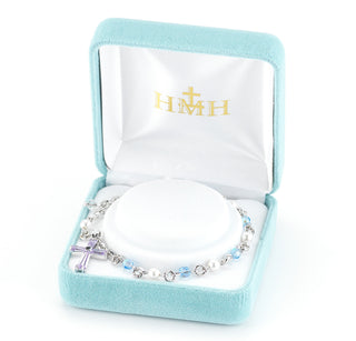 Aqua Finest Austrian Crystal Cube Bracelet