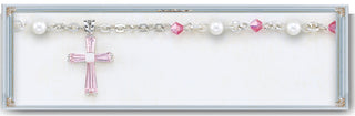 4mm Chrysolite Finest Austrian Crystal Cube Rosary Bracelet