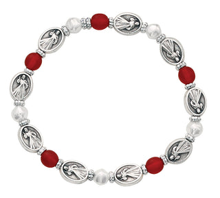 Red Divine Mercy Stretch Brac