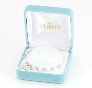 Light Rose Finest Austrian Crystal Cube Bracelet
