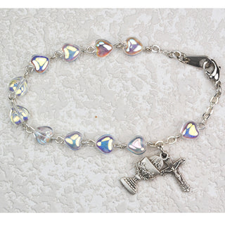 6 1/2" Crystal Heart Bracelet