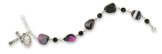 Aurora Semi Flat Faceted Finest Austrian Crystal Bracelet
