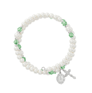 Zircon Pearl Wrap Bracelet BrZr