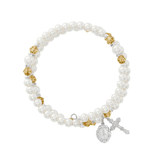 Zircon Pearl Wrap Bracelet BrZr