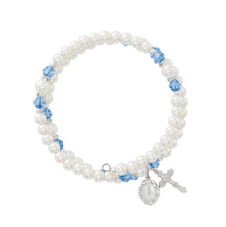 Zircon Pearl Wrap Bracelet BrZr