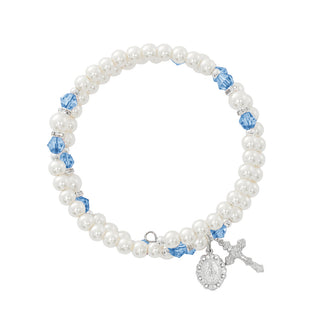Zircon Pearl Wrap Bracelet BrZr