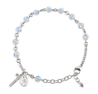 Opal Round Faceted Finest Austrian Crystal Bracelet