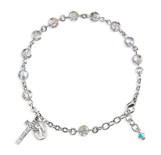 Smoked Crystal Round Faceted Finest Austrian Crystal Bracelet