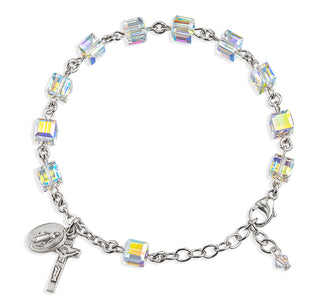 Austrian Crystal Faceted Cube Bracelet