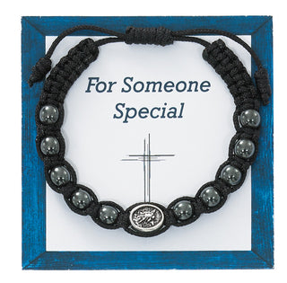 Hematite Saint Michael Corded