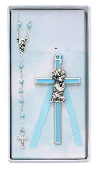 Boys Cross Rosary Set