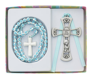 Boys Blue Cross Crib Medal Bs