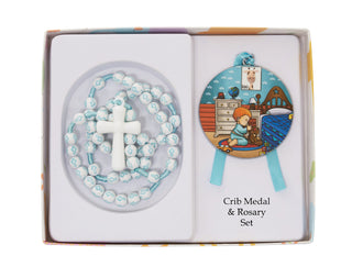 Boys Blue Cross Crib Medal Bs
