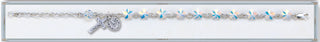6mm Coral Blue Swarovksi Crystal Rosary Bracelet