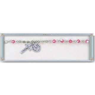 6mm Multi Color Swarovksi Crystal Rosary Bracelet