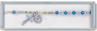 6mm Ruby Swarovksi Crystal Rosary Bracelet
