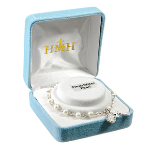 6mm Sapphire Swarovksi Crystal Rosary Bracelet