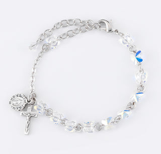 6Mm Crystal Finest Austrian Crystal Butterfly Rosary Bracelet