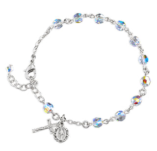 6Mm Swarovksi Crystal Rosary Bracelet