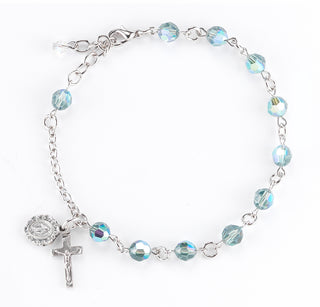 6Mm Erinite Swarovksi Crystal Rosary Bracelet