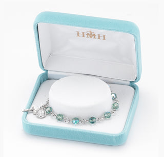 6mm Erinite Swarovksi Crystal Rosary Bracelet