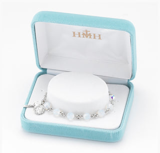 6mm Opal Swarovksi Crystal Rosary Bracelet