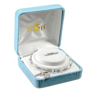 Round Finest Austrian Crystal Aqua Birthstones