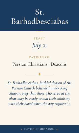 St. Barhadbesciabas Holy Cards