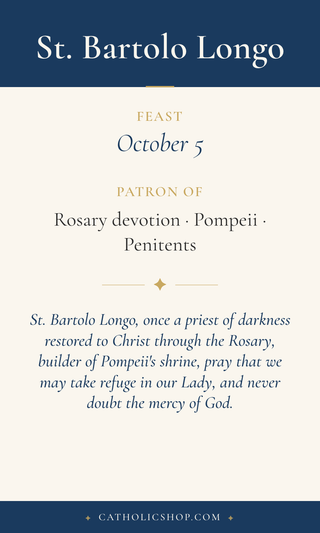 St. Bartolo Longo Holy Cards