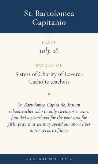 St. Bartolomea Capitanio Holy Cards
