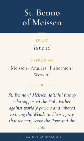 St. Benno of Meissen Holy Cards