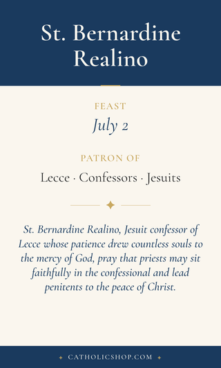 St. Bernardine Realino Holy Cards