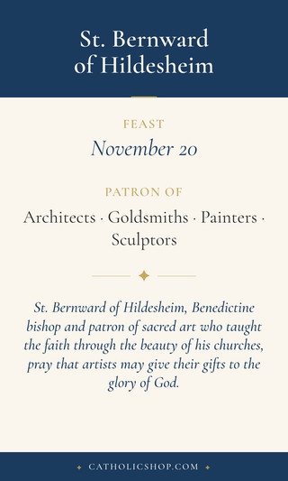 St. Bernward of Hildesheim Holy Cards