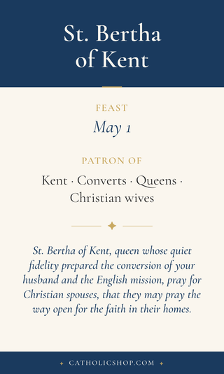 St. Bertha of Kent Holy Cards
