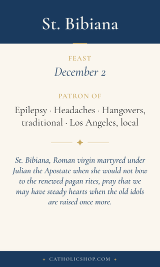 St. Bibiana Holy Cards