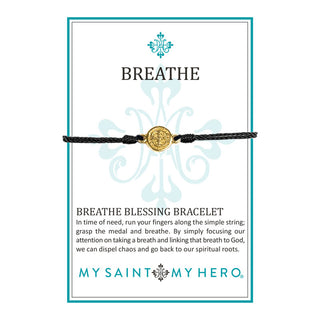 Blessing Bracelets Breathe Black - Gold Metal