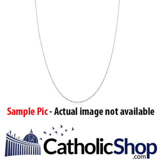 1 3/16-inch Sterling Silver Light Blue Madonna and Child Cameo | 24-inch Chain