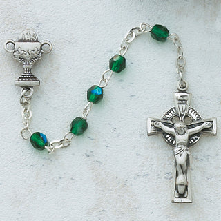 3MM Green Irish Communion Rosary - SALE