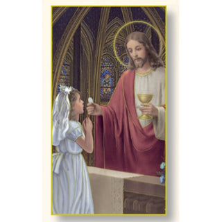 First Communion Girl Card - 100-Pack